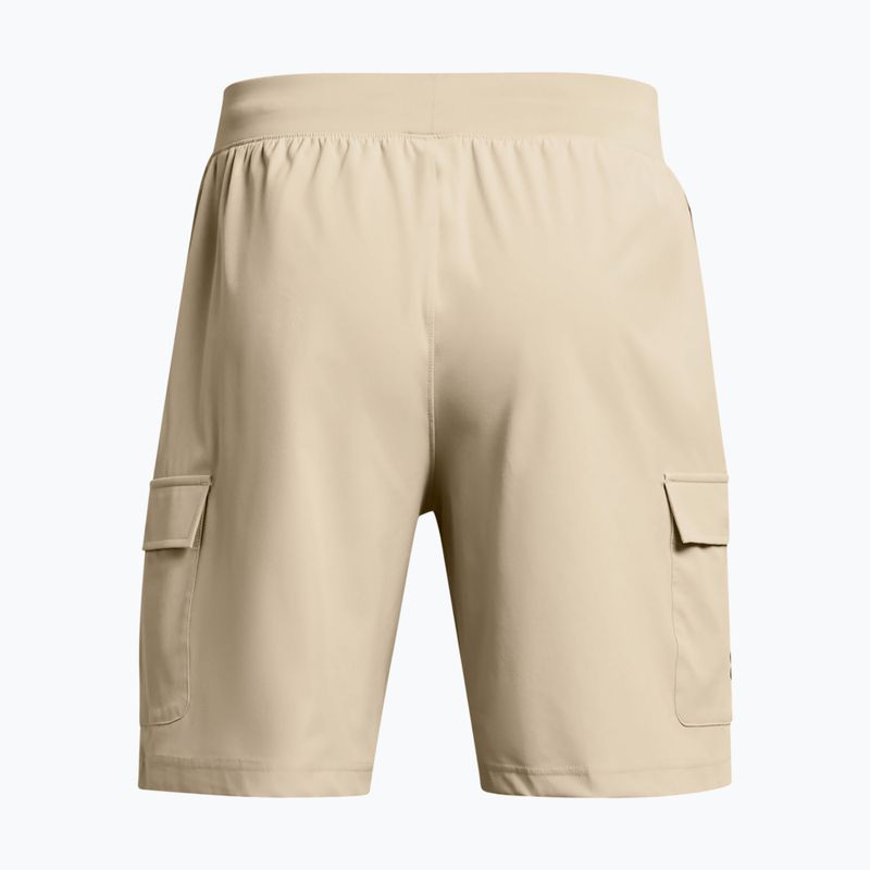 Pánske tréningové šortky Under Armour Stretch Woven Cargo khaki base/black 6