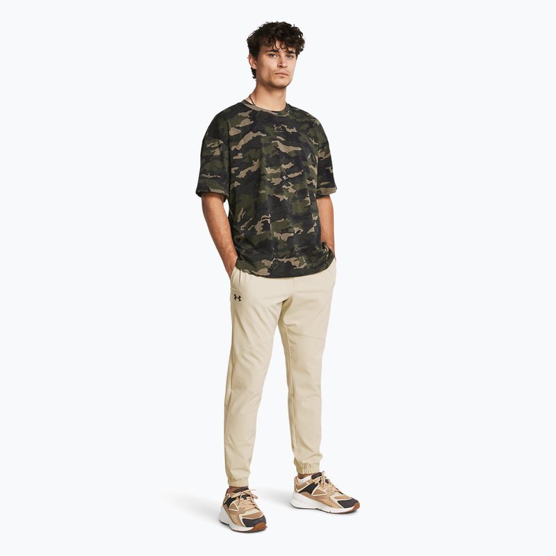 Pánske nohavice Under Armour Stretch Woven Joggers khaki base/black 2