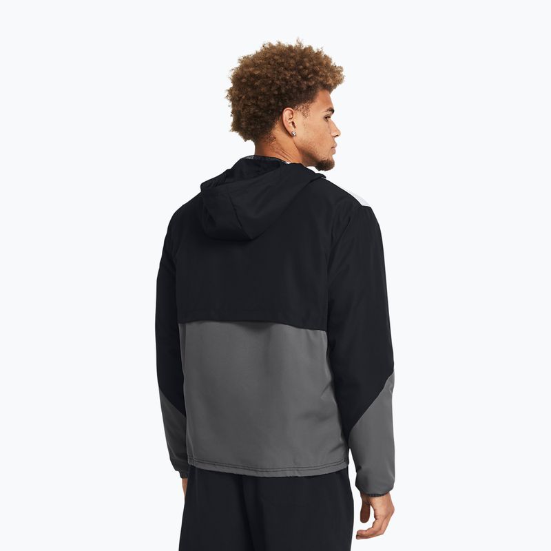 Pánska tréningová bunda Under Armour Legacy Windbreaker black/castlerock/castlerock 2