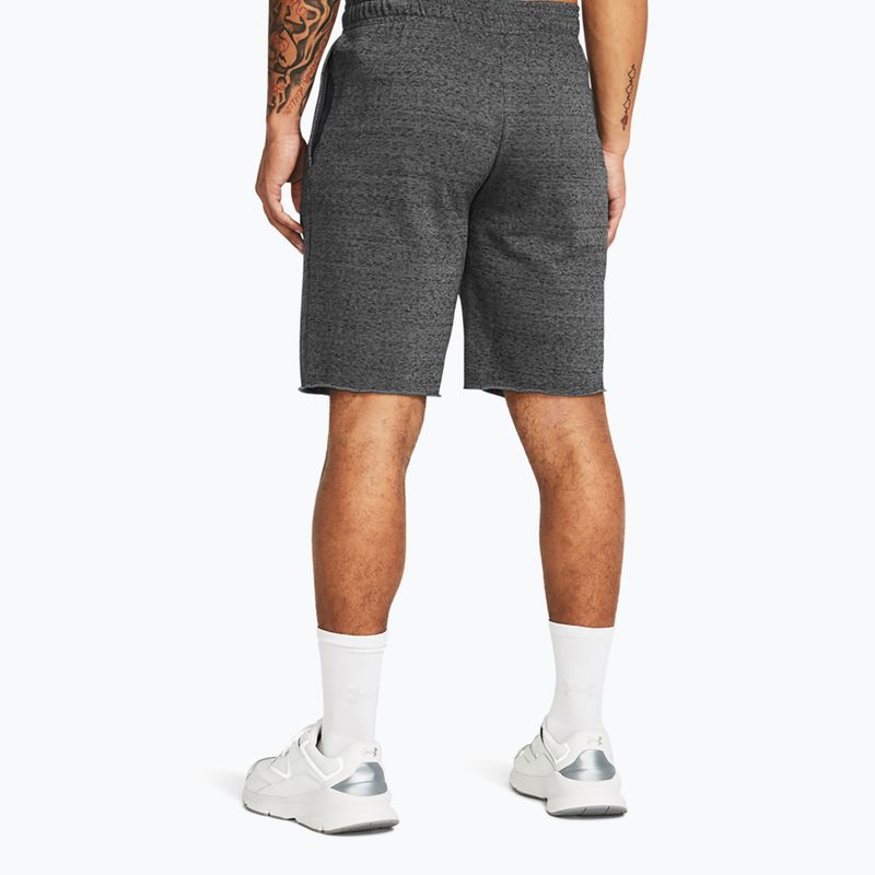 Pánske tréningové šortky Under Armour Rival Terry castlerock light heather/onyx white 3