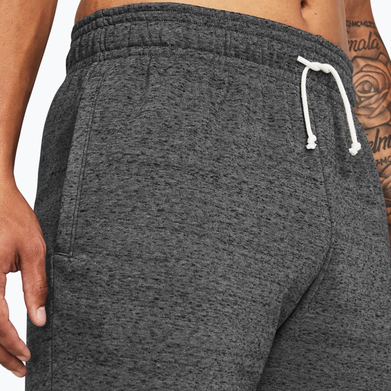 Pánske tréningové šortky Under Armour Rival Terry castlerock light heather/onyx white 4