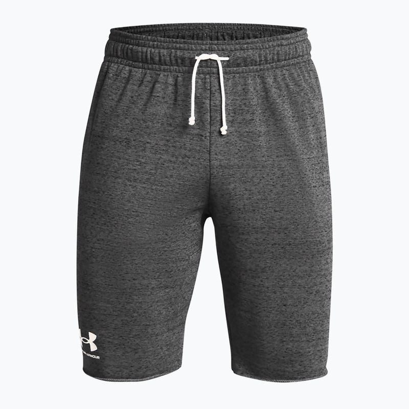 Pánske tréningové šortky Under Armour Rival Terry castlerock light heather/onyx white 5