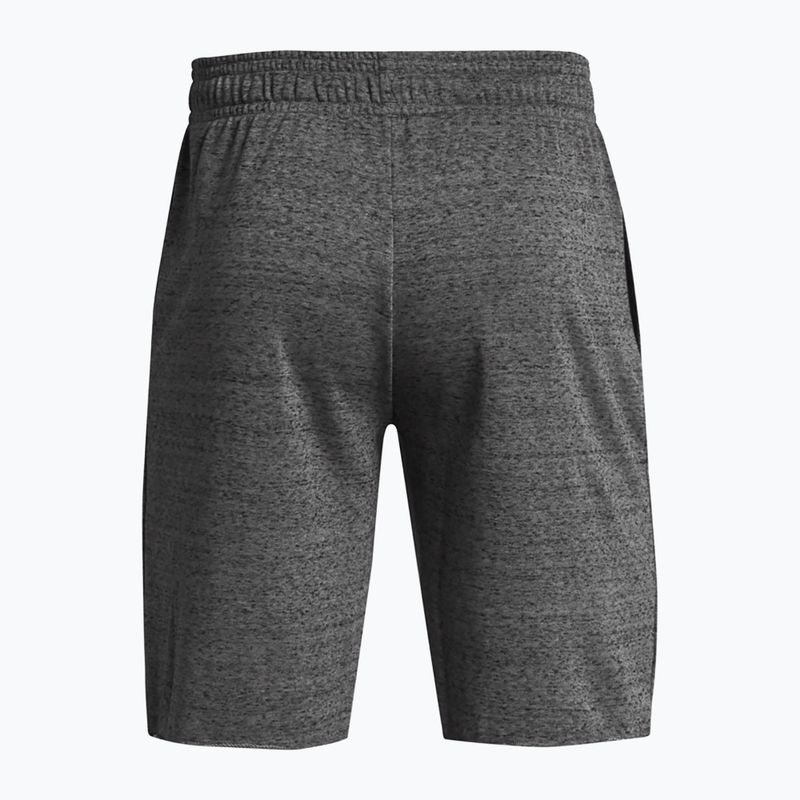 Pánske tréningové šortky Under Armour Rival Terry castlerock light heather/onyx white 6