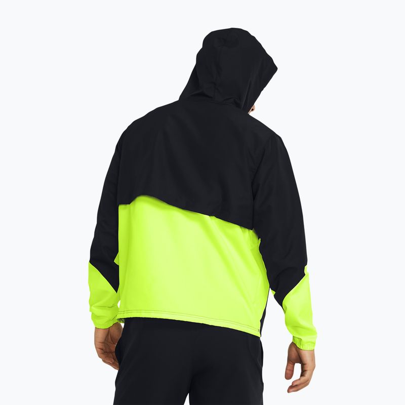 Pánska tréningová bunda Under Armour Legacy Windbreaker black/high-vis yellow/black 2