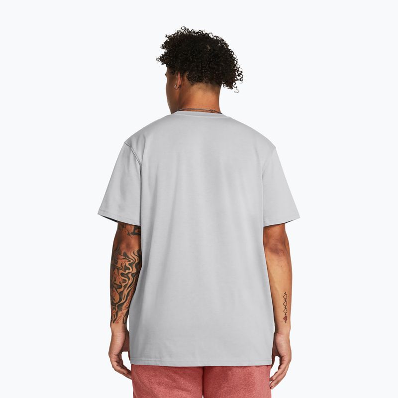 Pánske tričko Under Armour HW Armour Label mod gray medium heather/black 2