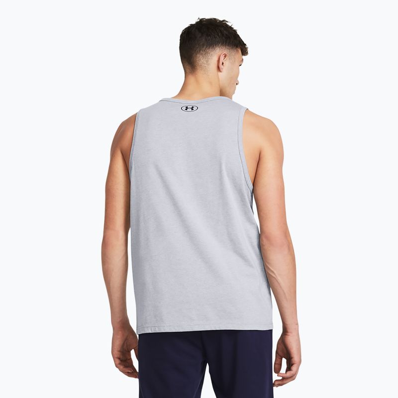 Pánske tielko Under Armour Sportstyle Logo steel light heather/black 2
