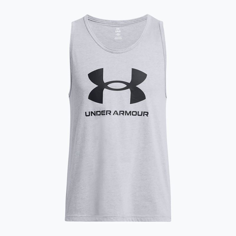 Pánske tielko Under Armour Sportstyle Logo steel light heather/black 3