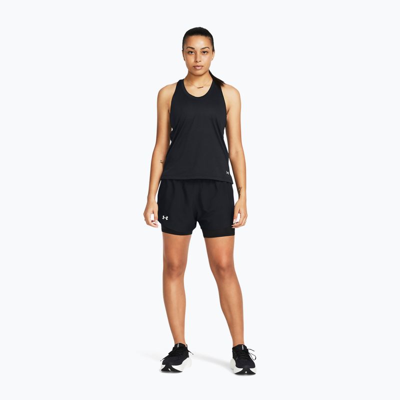 Dámske bežecké šortky Under Armour Fly By 2v1 black/black/reflective 2