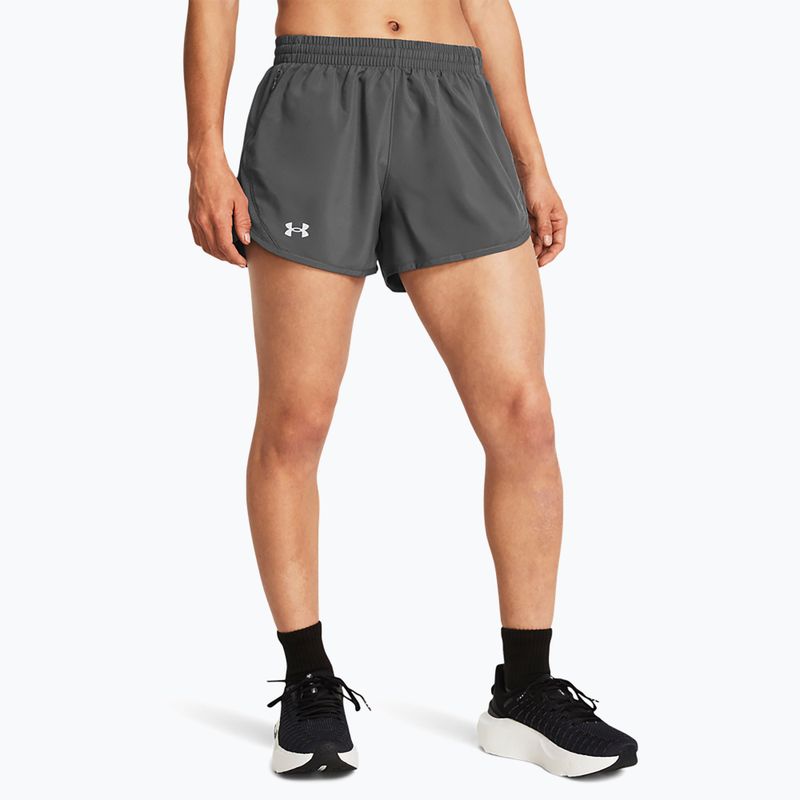 Dámske bežecké šortky Under Armour Fly By 3" castlerock/castlerock/reflective