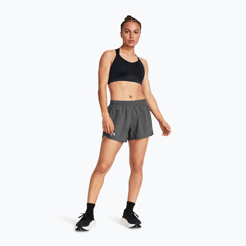 Dámske bežecké šortky Under Armour Fly By 3" castlerock/castlerock/reflective 2