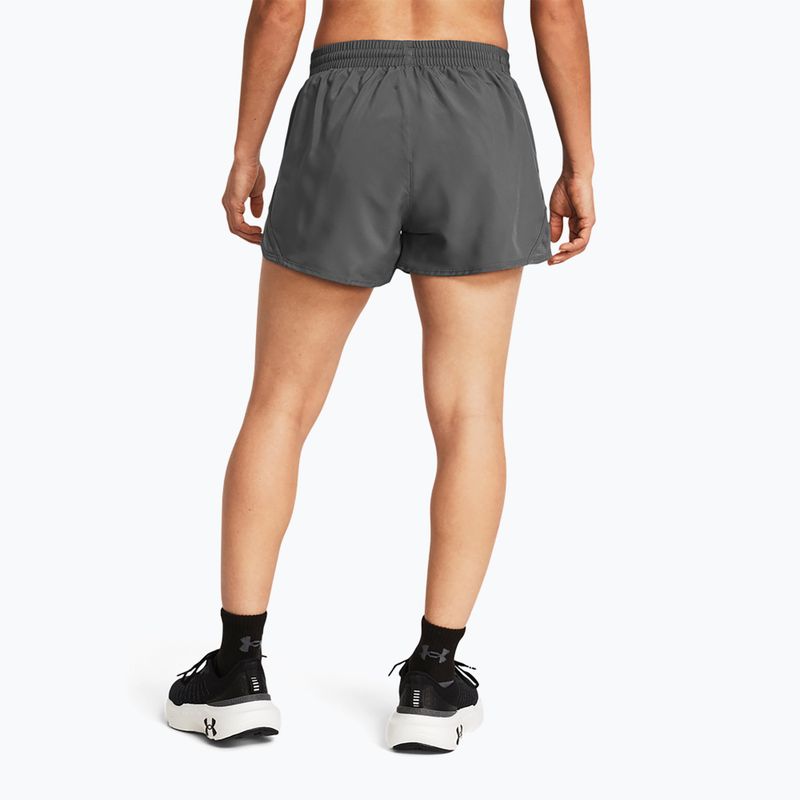 Dámske bežecké šortky Under Armour Fly By 3" castlerock/castlerock/reflective 3