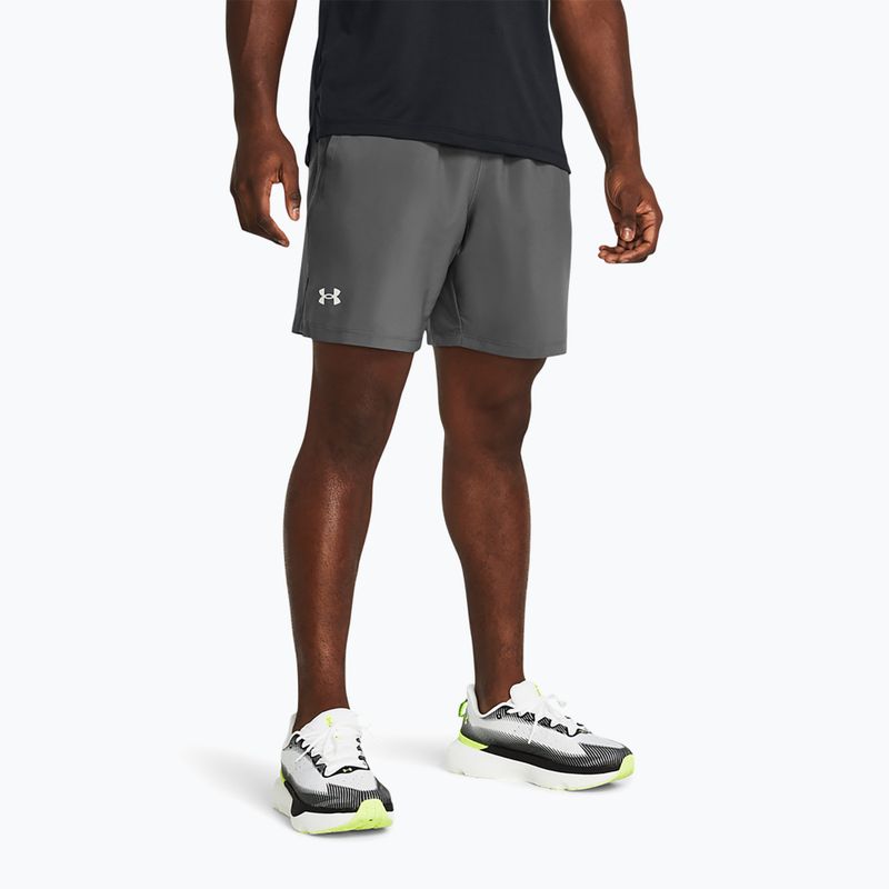 Pánske bežecké šortky Under Armour Launch 7" castlerock/castlerock/reflective