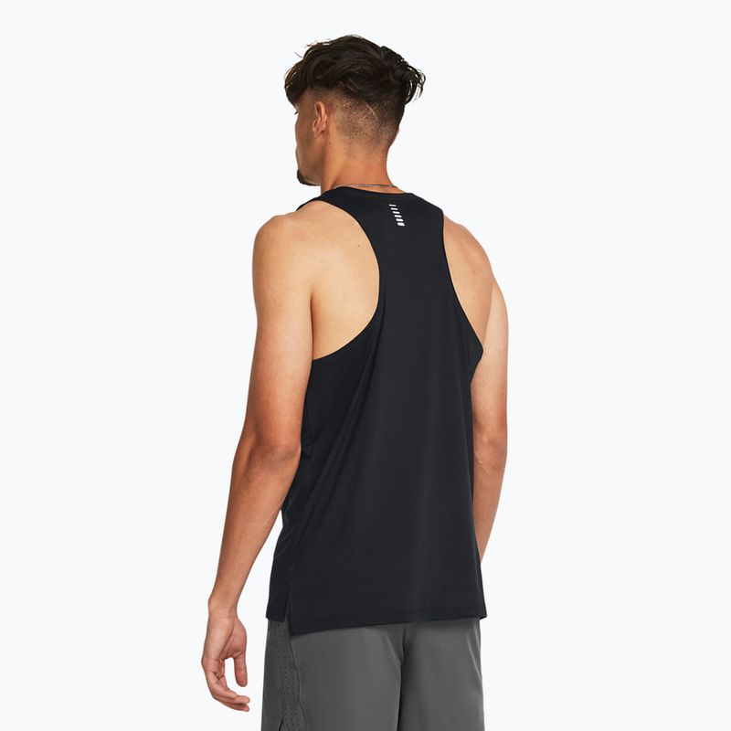 Pánske bežecké tielko tank top Under Armour Launch Singlet black/reflective 2