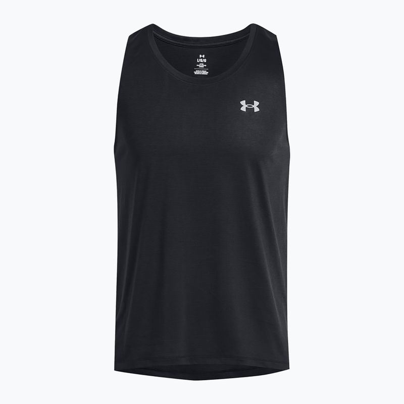 Pánske bežecké tielko tank top Under Armour Launch Singlet black/reflective 4