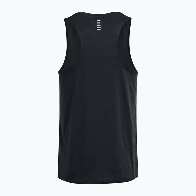 Pánske bežecké tielko tank top Under Armour Launch Singlet black/reflective 5