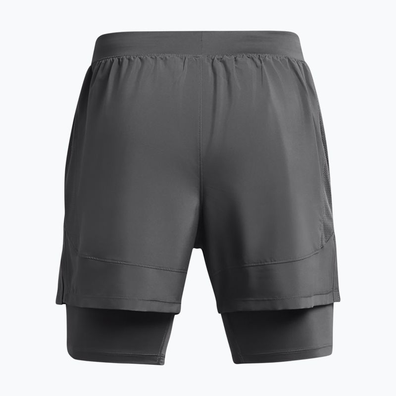 Pánske bežecké šortky Under Armour Launch 5" 2v1 castlerock/castlerock/reflexné 6