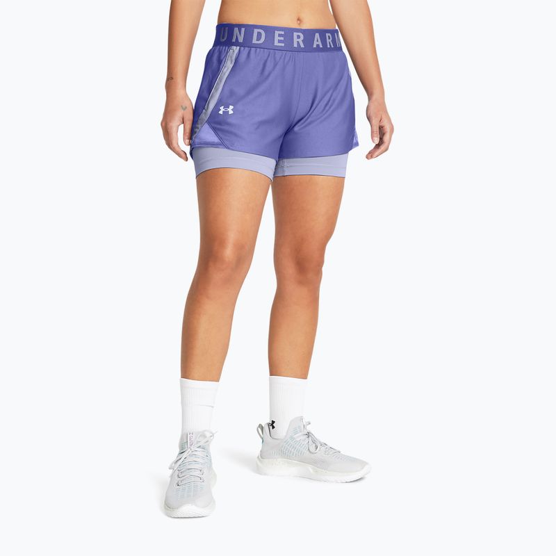 Dámske tréningové šortky Under Armour Play Up 2-In-1 starlight/celeste/celeste