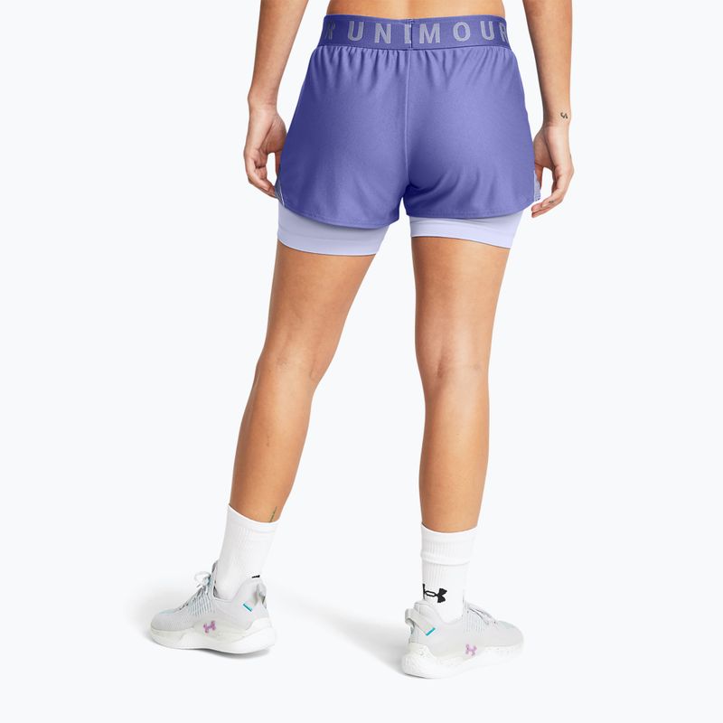 Dámske tréningové šortky Under Armour Play Up 2-In-1 starlight/celeste/celeste 3