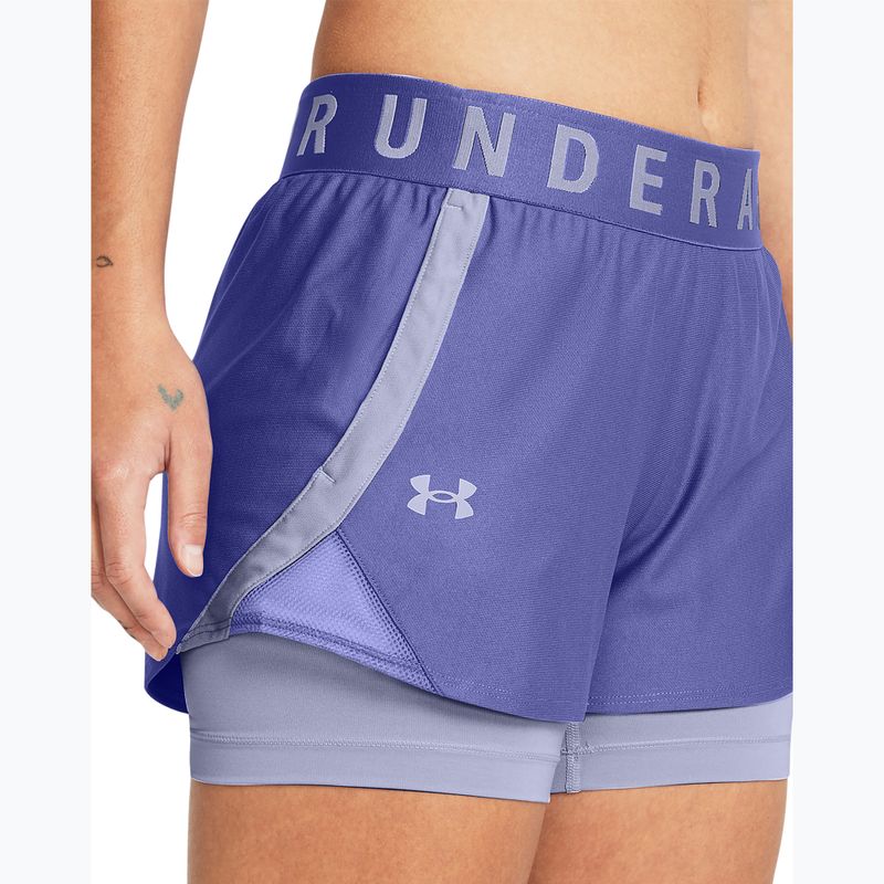Dámske tréningové šortky Under Armour Play Up 2-In-1 starlight/celeste/celeste 4