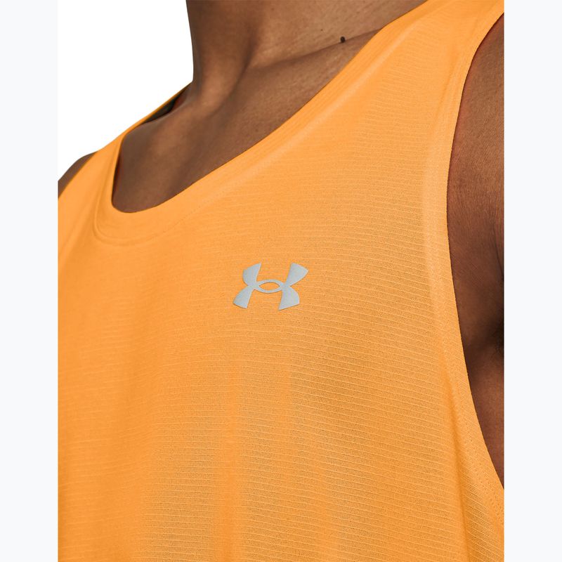 Pánske bežecké tielko Under Armour Streaker Singlet nova orange/reflexné 3