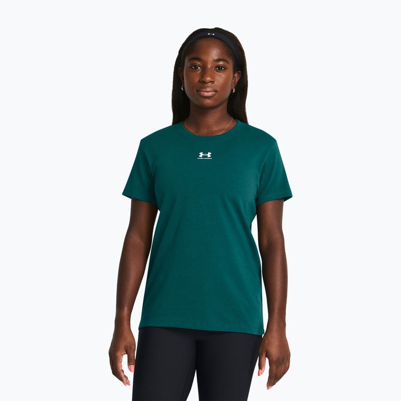 Dámske tréningové tričko Under Armour Off Campus Core hydro teal/white