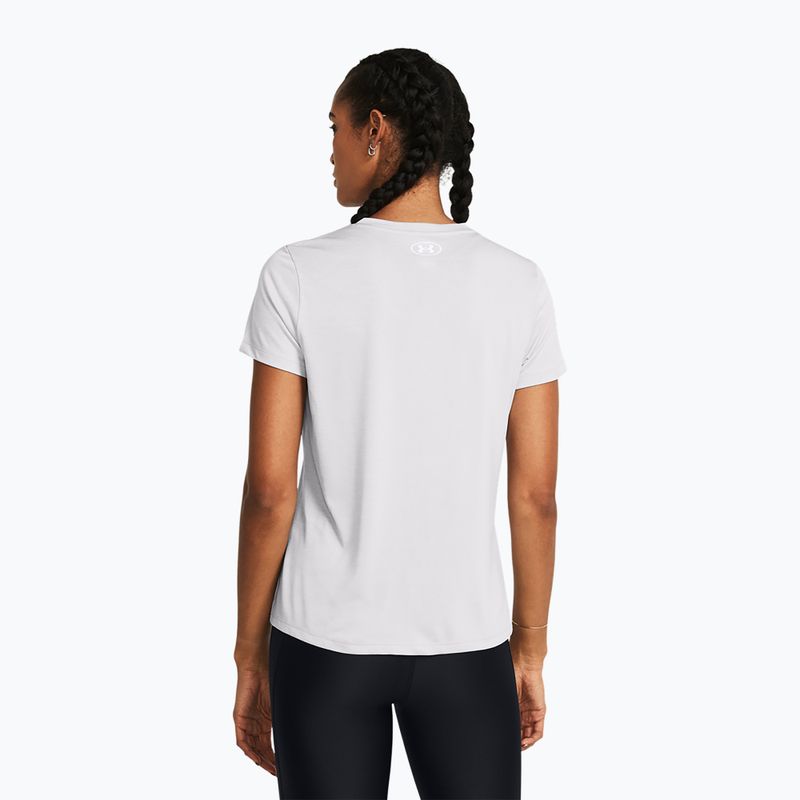 Damska treningowa koszulka Under Armour Tech V-Twist halo gray/white 2