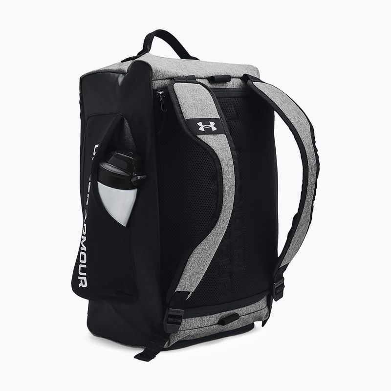 Športová taška Under Armour Contain Duo 40 l Castlerock Medium Heather/Black/White 3