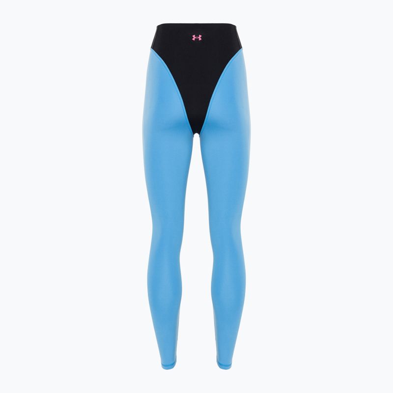 Dámske tréningové legíny Under Armour Project Rock LG Grind Ankle Leg black/viral blue/astro pink 5