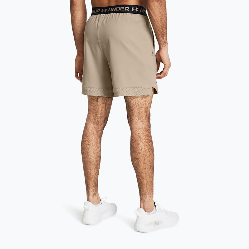 Men's training shorts Under Armour UA Vanish Woven 6in timberwolf taupe/black 3