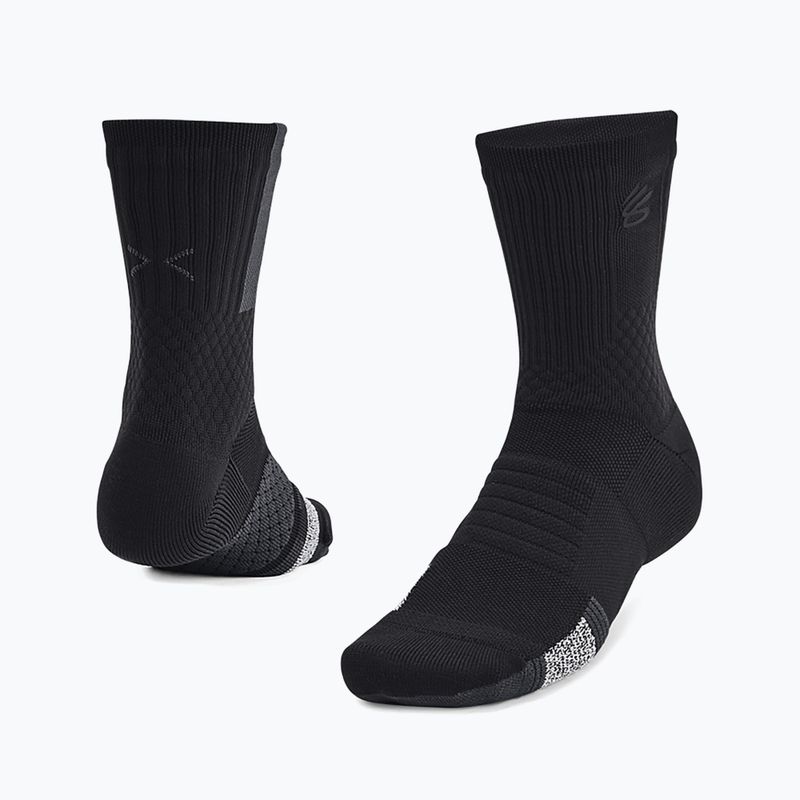 Pánske ponožky Under Armour Curry AD Playmaker 1P Mid black/anthracite/black