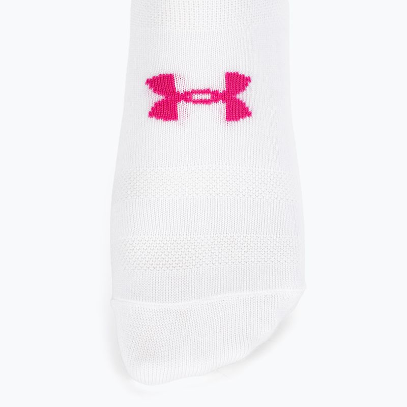 Dámske tréningové ponožky Under Armour Essential Nv Mid Crew 3P white/white/astro pink 3