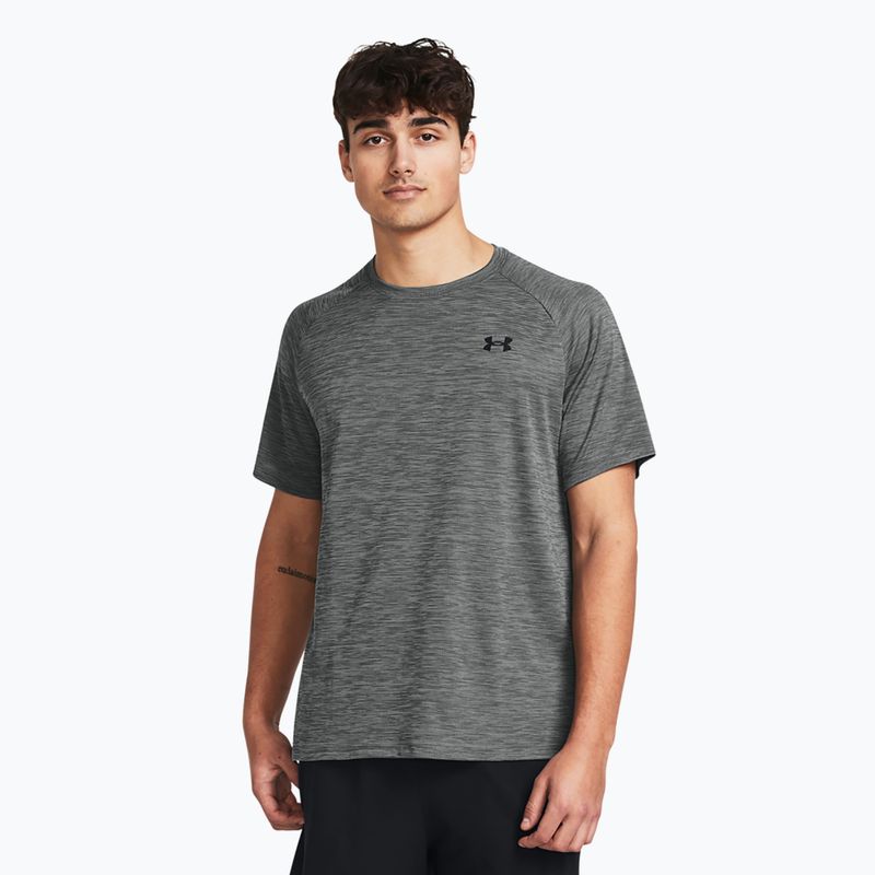 Pánske tričko Under Armour Tech Textured castlerock/black