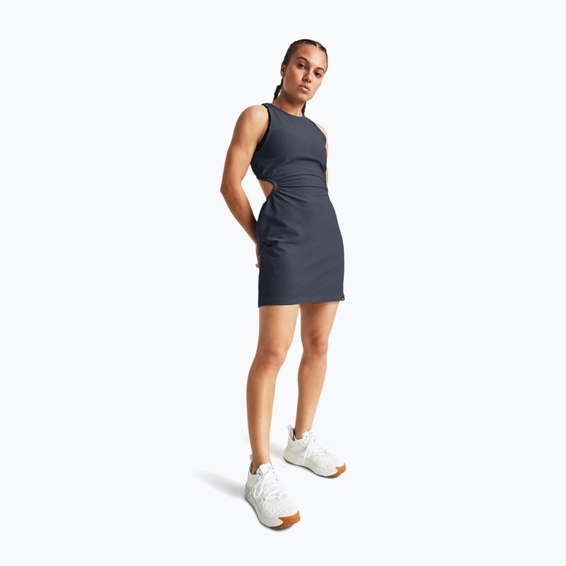 Dámske tréningové šaty Under Armour Project Rock Let's Go Grind downpour sivo-čierne 2