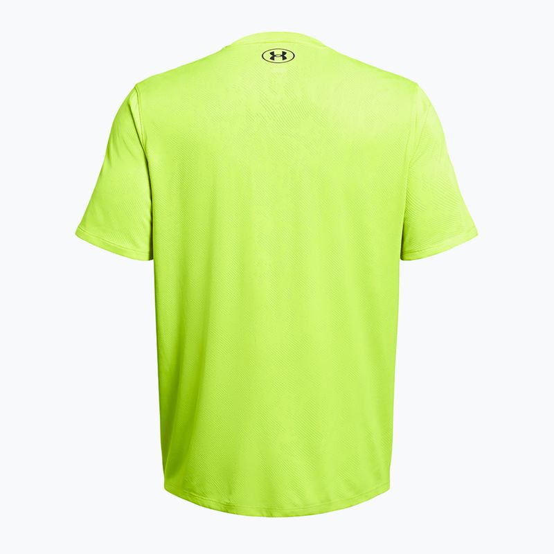 Pánske tréningové tričko Under Armour Tech Vent Geode s vysokou viditeľnosťou žlto-čierne 5