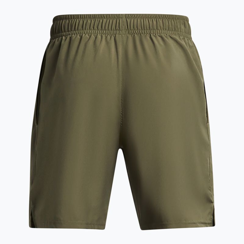 Pánske tréninkové šortky Under Armour Tech Woven Wordmark marine od green/black 2