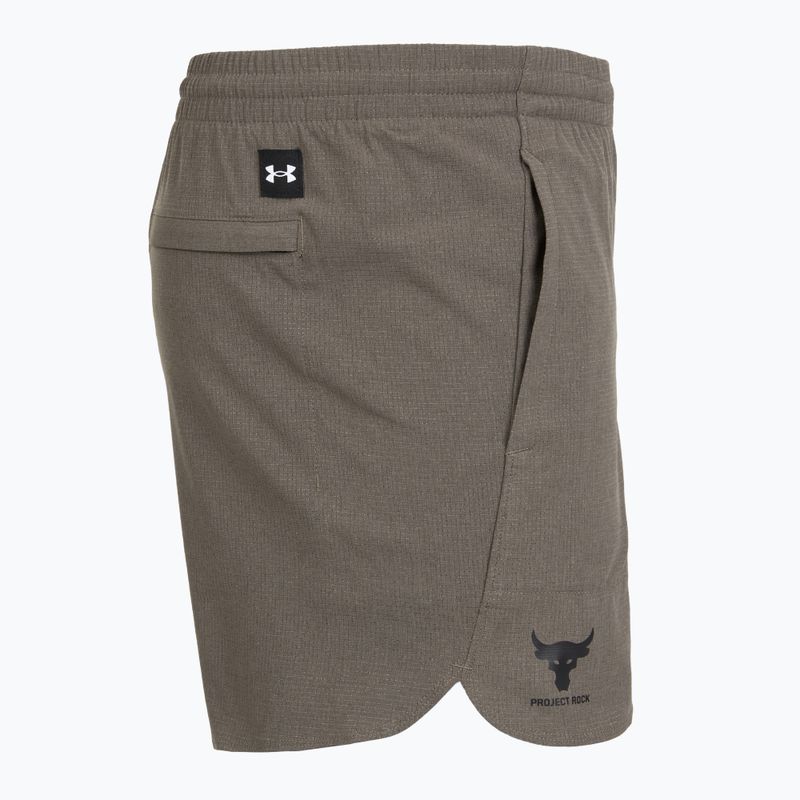 Pánske tréninkové šortky Under Armour Project Rock Camp brown 3