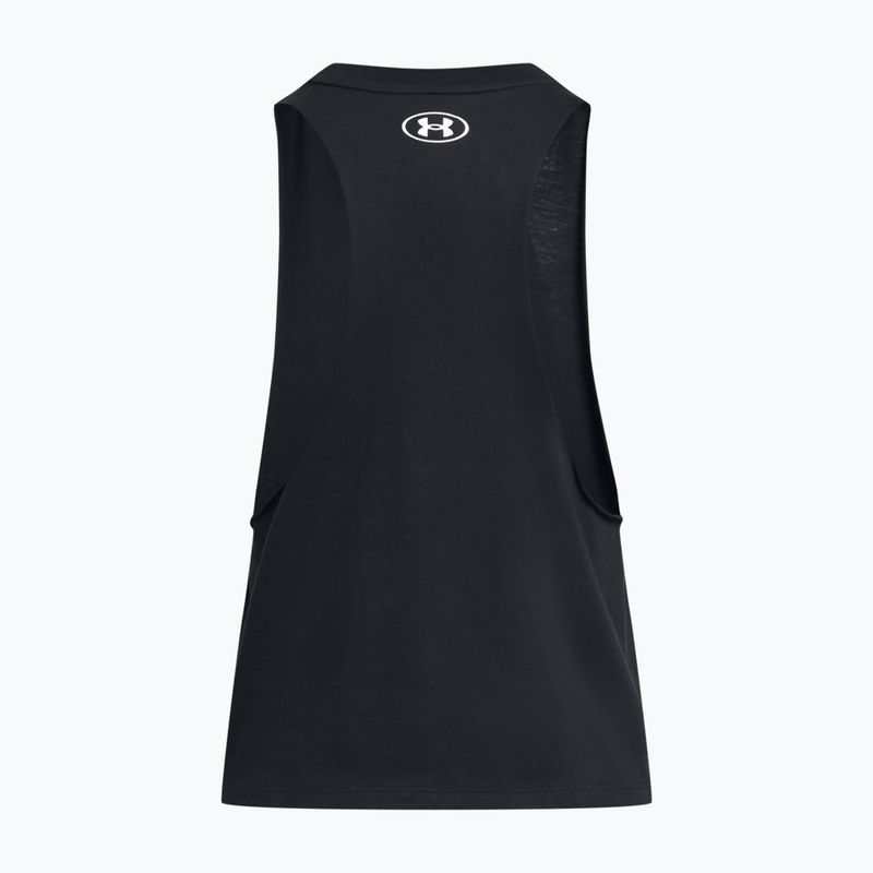 Dámske tréningové tielko Under Armour Project Rock Neon Flame Tank black/black 4