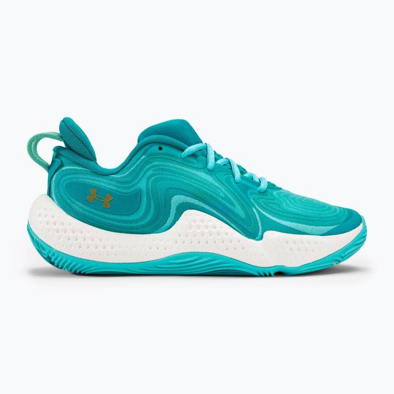 Basketbalová obuv Under Armour Spawn 6 circuit teal/sky blue/white 2