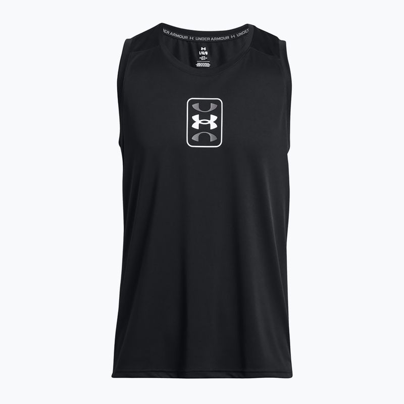 Pánske basketbalové tričko Under Armour Baseline Performance Tank black/black/white