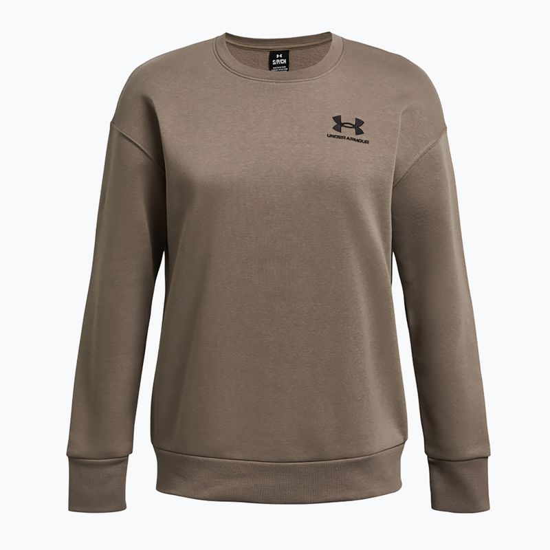 Under Armour dámska mikina Essential Fleece Crew taupe dusk/black 4