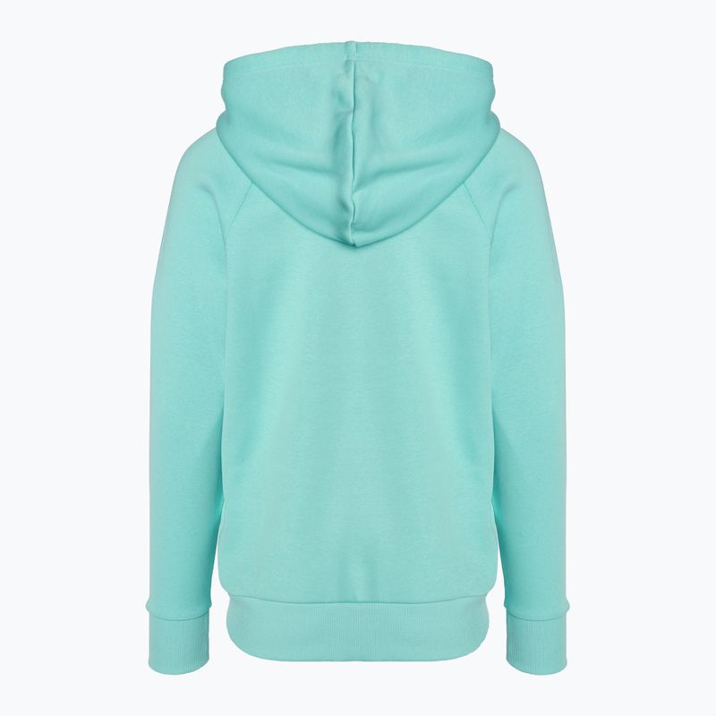 Under Armour dámska mikina Rival Fleece Big Logo Hoody radiálna tyrkysová/biela 5