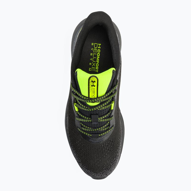 Under Armour Hovr Turbulence 2 pánska bežecká obuv black/black/high vis yellow 6