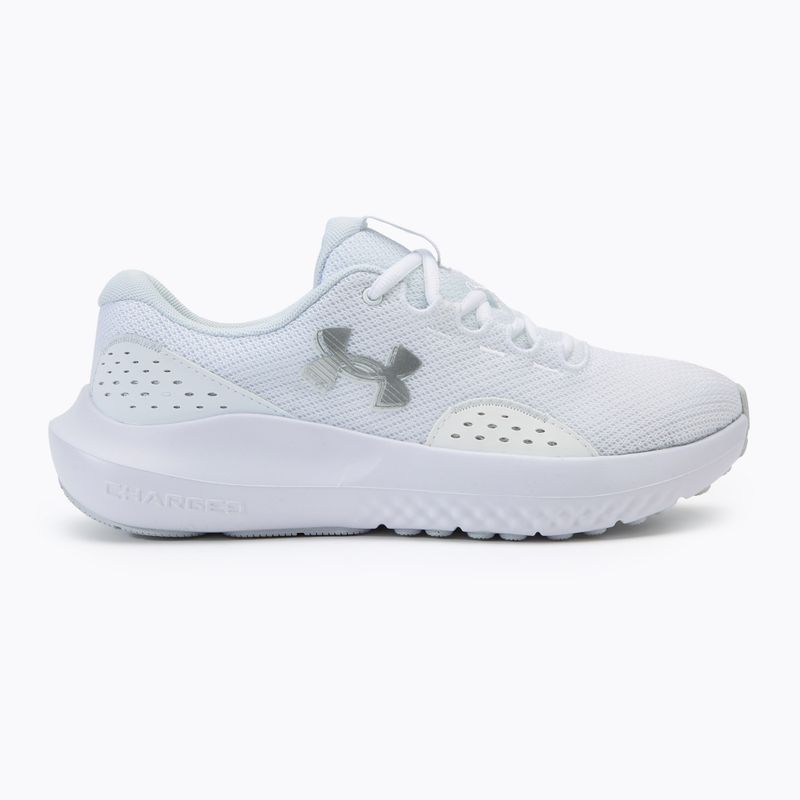 Dámska bežecká obuv Under Armour Charged Surge 4 white/distant gray/metallic silver 2