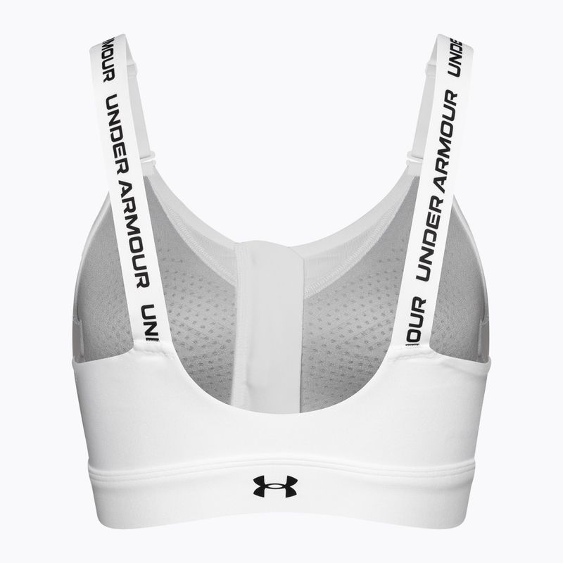 Podprsenka Under Armour Infinity High Zip 2.0 biela/čierna fitness 2