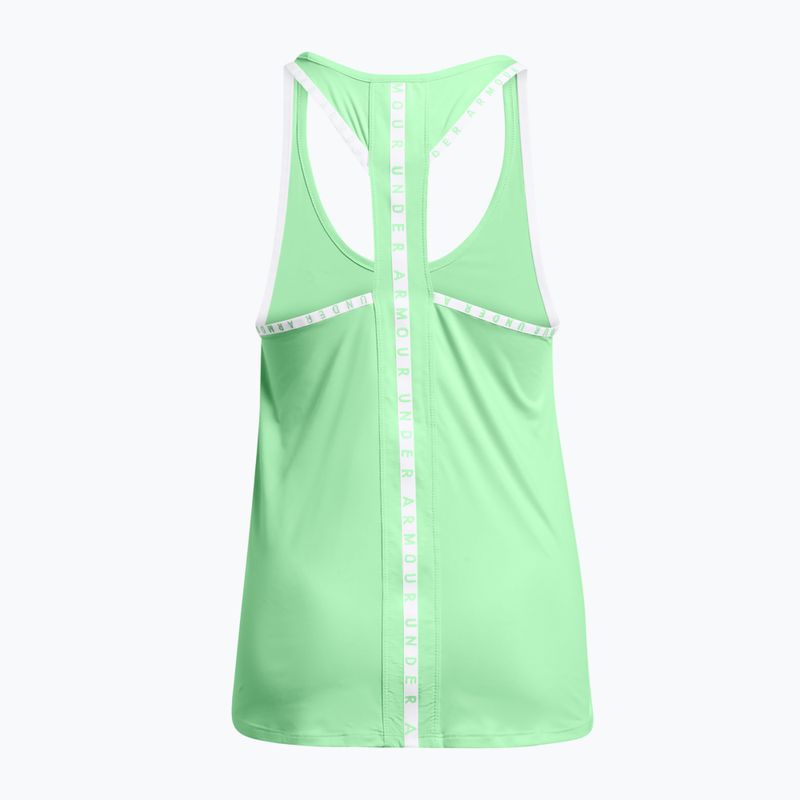 Dámske tréningové tielko Under Armour Knockout Tank matrix green/white 5