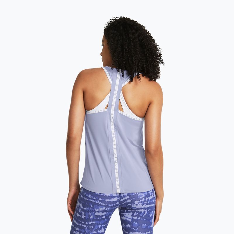 Dámske tréningové tielko Under Armour Knockout Tank celeste/white 2