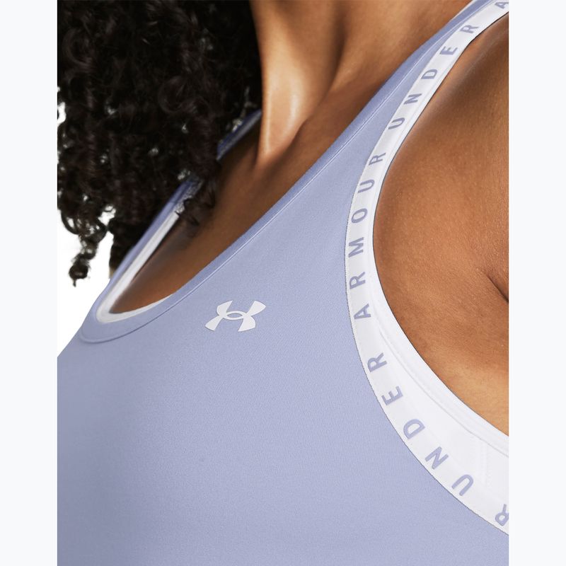 Dámske tréningové tielko Under Armour Knockout Tank celeste/white 3