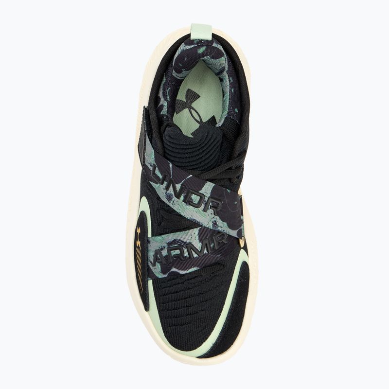 Basketbalové topánky Under Armour Flow Futr X 4 Camo black/retro green/metallic gold 5