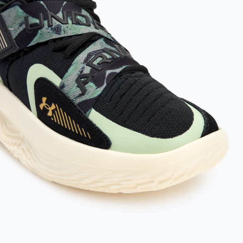 Basketbalové topánky Under Armour Flow Futr X 4 Camo black/retro green/metallic gold 7
