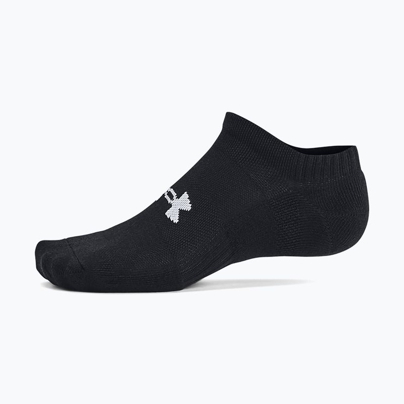 Under Armour Training Cotton No Show Socks 3 pairs black/black/white 7